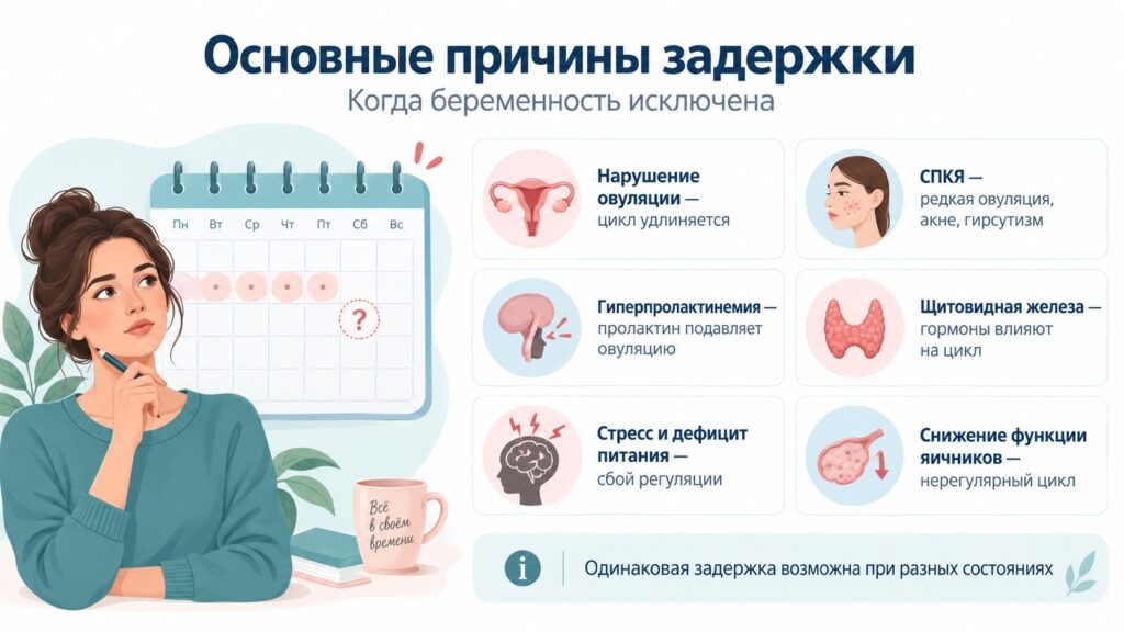 Задержка месячных и расчет менструального цикла