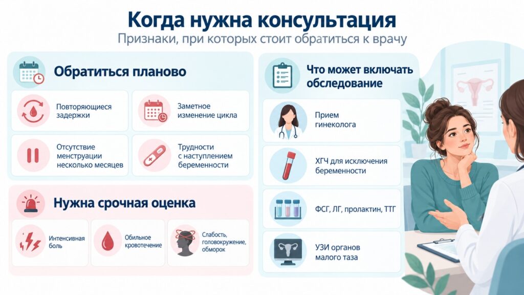 Обследование при задержке месячных